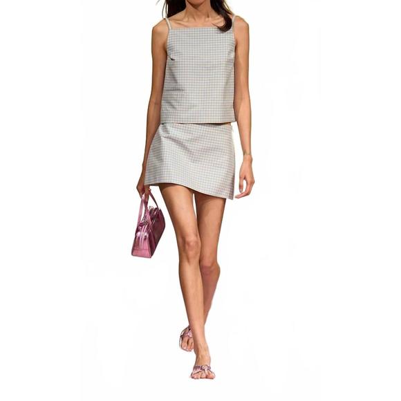 NEW SANDY LIANG women's juice skirt in aqua multi - Picture 1 of 4
